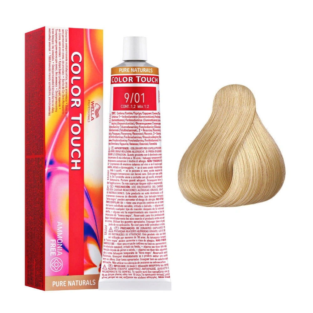 Wella Color Touch Hajszínező - 9/01 60ml Very Light Blonde Natural Ash képe 1